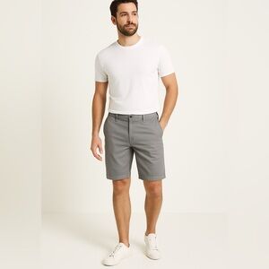Calvin Klein Men’s Light Gray Linen Blend Shorts – Size 36 👖